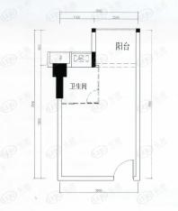 基星阁1室1厅1卫户型图