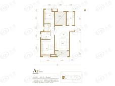 唐山恒茂国际都会A2户型 两室两厅两卫户型图