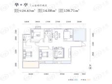 万晟荣曜景城3室2厅2卫户型图