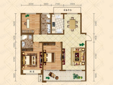 滨江壹号院3室2厅2卫户型图