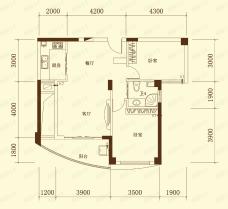 东厦东港2室2厅1卫户型图