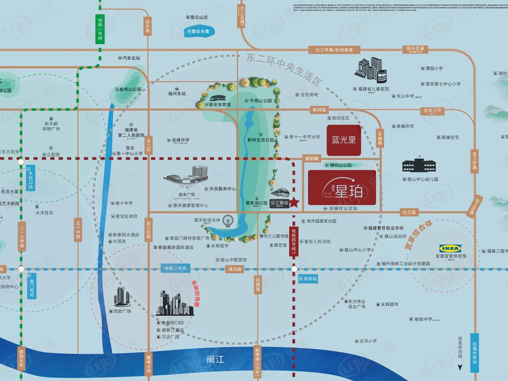 东二环商圈蓝光星珀价格曝光，约28500元/㎡，户型面积29~90㎡