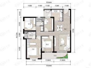 旭辉·新希望·公元锦悦辰湾A2户型户型图