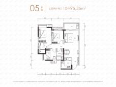 万象华府1栋05户型户型图