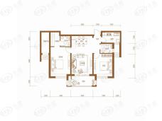 铂悦山2室2厅2卫户型图