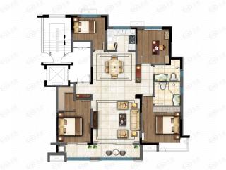 绿地澜庭公馆D户型户型图