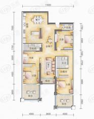 壹海江山赠送面积约40%，建筑面积高达110-220㎡。户型图