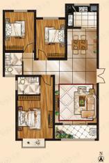 盛世新天地3室2厅2卫户型图