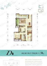 新江与城新江与城清晖时光D户型户型图