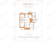 小石城九颂大院四居室户型户型图