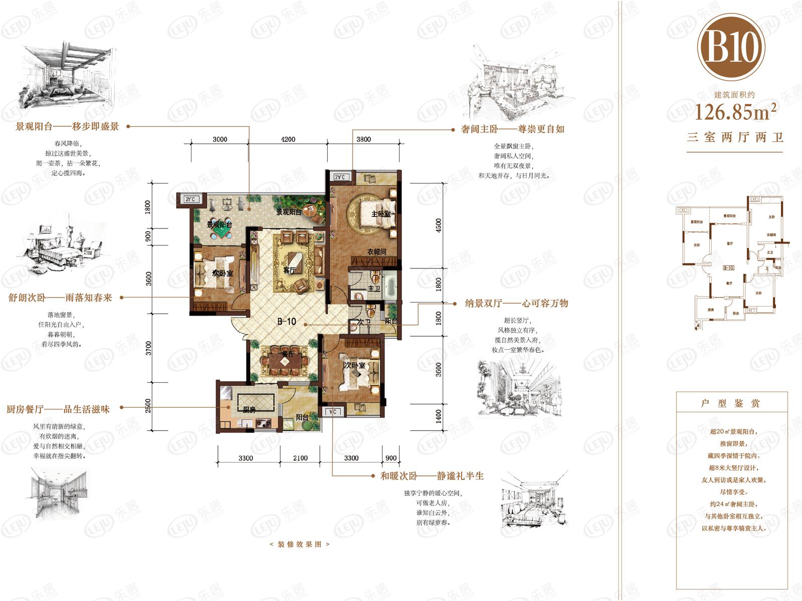 万州恒森親水台户型一览 价格为约10500元/㎡