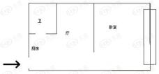 戴斯圣杰温泉酒店1室1厅1卫户型图