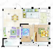 江苏碧云广场2室2厅1卫户型图