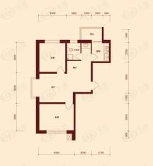 大禹康城2室2厅1卫户型图