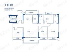 碧桂园生态城YJ140户型户型图