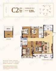 新城香悦奥府C2户型户型图