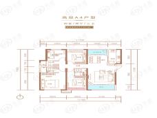 蓝光雍锦半岛4室2厅3卫户型图