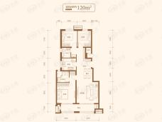 金地玺悦府120平米户型图