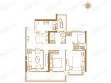 苏州恒大悦珑湾3室2厅1卫户型图