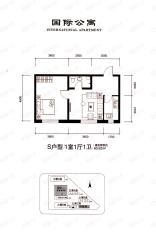 辽宁凤凰国际商务中心1室1厅1卫户型图