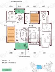 世纪豪庭3室2厅2卫户型图