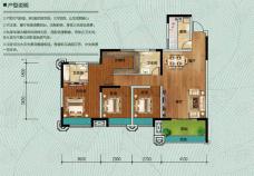 清镇中央公园3室2厅2卫户型图