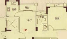 丽日坚美森林湖1室1厅1卫户型图