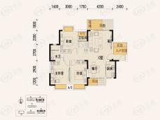 亨通·海秀花园3室2厅2卫户型图