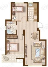 一方公馆一方公馆 2室户型图2室1厅1卫1厨户型图