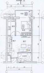 诚基中心国际公寓房型: 一房;  面积段: 40 －60 平方米;户型图