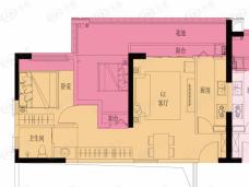 湾田·盘州盛世1室1厅1卫户型图