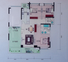 金宇锦园3室2厅2卫户型图