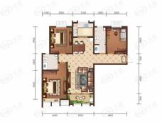 铁投·领郡东城3室2厅2卫户型图