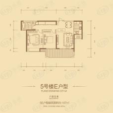 国贸天琴湾5号楼E户型户型图