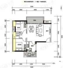 花样年别样城2室2厅1卫户型图