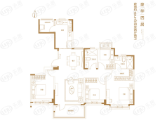 恒大翡翠湾豪华四居户型户型图