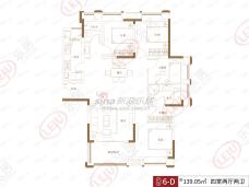 宜昌中心·天宸府6-D户型户型图