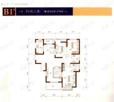 缤纷南郡3室2厅2卫户型图