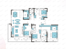 南阳建业·云境5室3厅3卫户型图