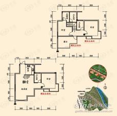 安厦琥珀漓江H-2三室两厅三卫（复式）户型图