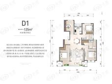 绿城燕语桃源D1户型户型图