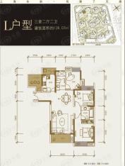 上海东韵3室2厅2卫户型图