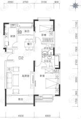 三溪塘D2户型户型图