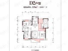 玺悦城3室2厅2卫户型图