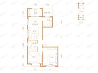 秦皇半岛·六区小高层B1户型户型图