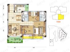 碧桂园凤凰半岛YO34户型户型图
