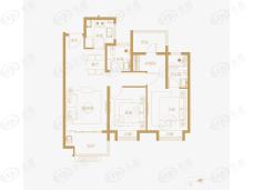 信达华宇锦绣龙川E户型99㎡户型图