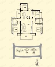尚城16街区3幢03户型户型图