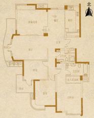 南通御龙湾3室2厅2卫户型图