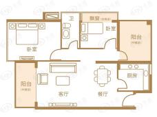 金逸豪苑2室2厅1卫户型图